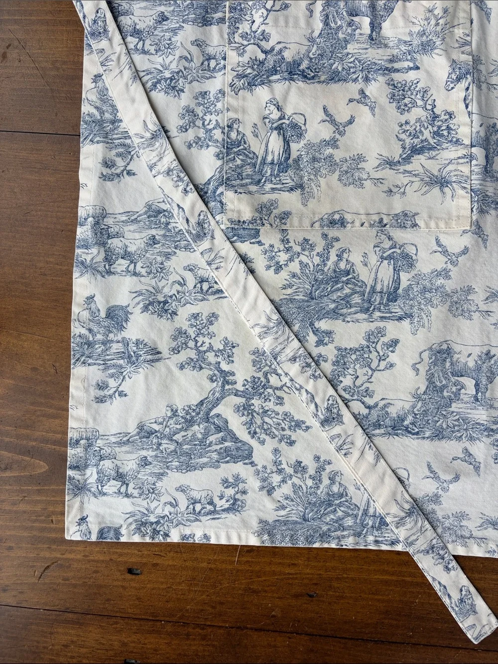 Blue Toile Apron